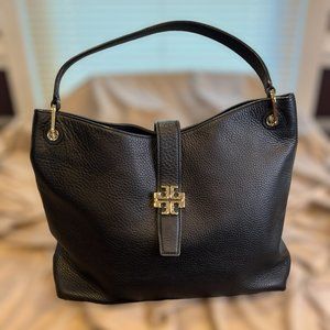 Tory Burch pebbled leather hobo handbag
